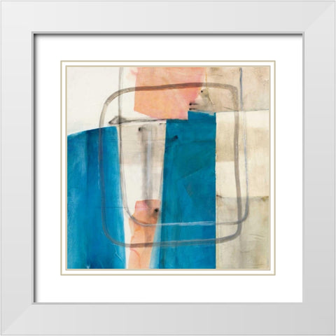Passage I v2 White Modern Wood Framed Art Print with Double Matting by Schick, Mike