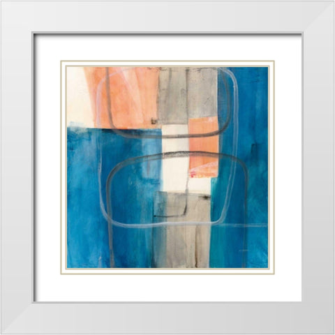 Passage II v2 White Modern Wood Framed Art Print with Double Matting by Schick, Mike