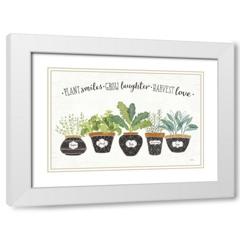 Fine Herbs I White Modern Wood Framed Art Print with Double Matting by Penner, Janelle