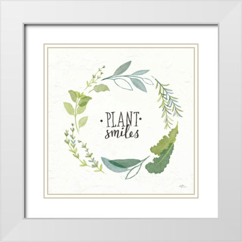 Fine Herbs II White Modern Wood Framed Art Print with Double Matting by Penner, Janelle