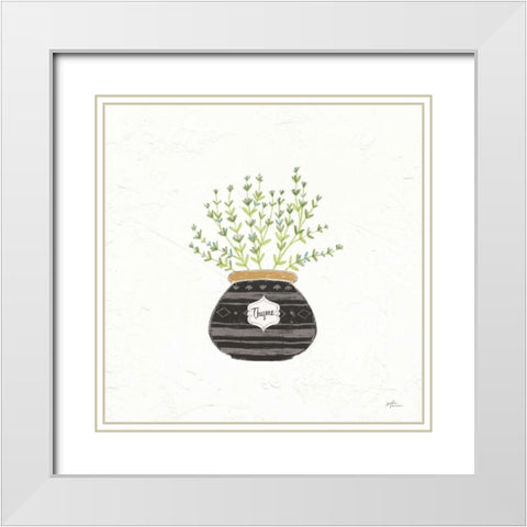 Fine Herbs VI White Modern Wood Framed Art Print with Double Matting by Penner, Janelle