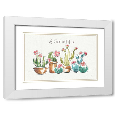 Desert Bloom I White Modern Wood Framed Art Print with Double Matting by Brissonnet, Daphne