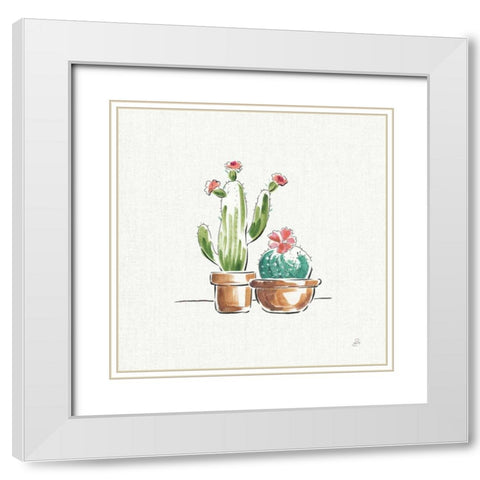 Desert Bloom IV White Modern Wood Framed Art Print with Double Matting by Brissonnet, Daphne