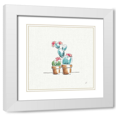 Desert Bloom V White Modern Wood Framed Art Print with Double Matting by Brissonnet, Daphne