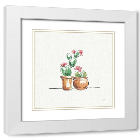 Desert Bloom VII White Modern Wood Framed Art Print with Double Matting by Brissonnet, Daphne