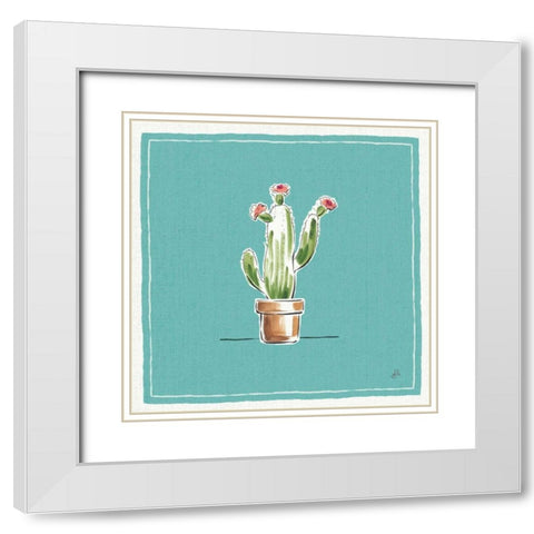 Desert Bloom VIII White Modern Wood Framed Art Print with Double Matting by Brissonnet, Daphne