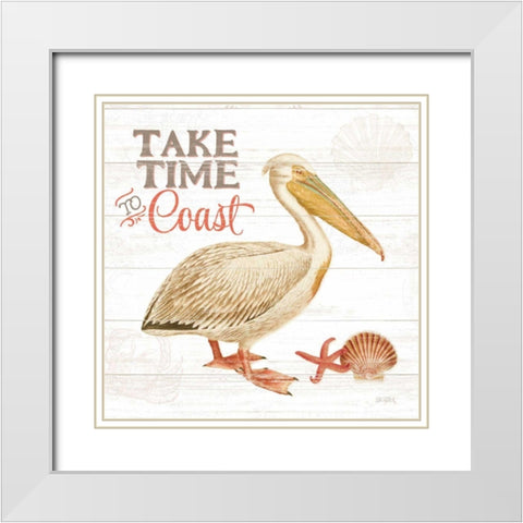 Bayside I White Modern Wood Framed Art Print with Double Matting by Pertiet, Katie