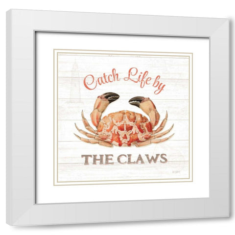 Bayside II White Modern Wood Framed Art Print with Double Matting by Pertiet, Katie