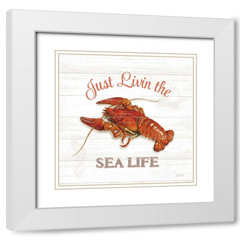 Bayside III White Modern Wood Framed Art Print with Double Matting by Pertiet, Katie