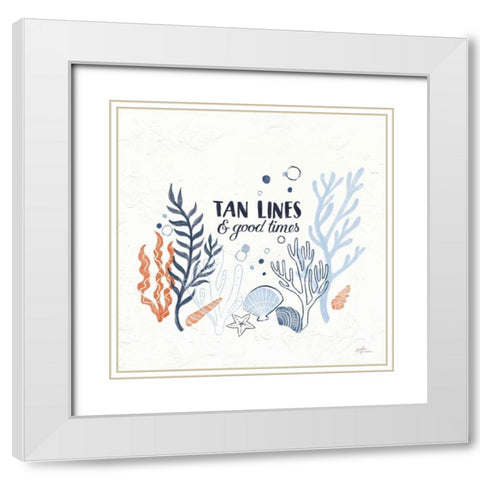 Simple Sea IV White Modern Wood Framed Art Print with Double Matting by Penner, Janelle