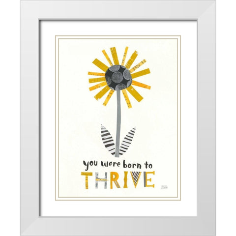 Bloom Boldly I White Modern Wood Framed Art Print with Double Matting by Averinos, Melissa