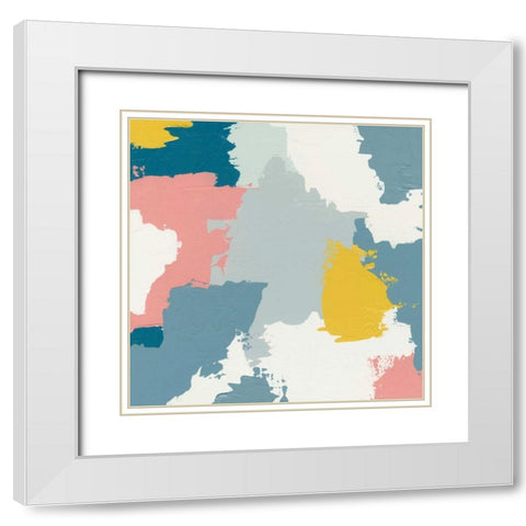 Happy II White Modern Wood Framed Art Print with Double Matting by Hershey, Moira