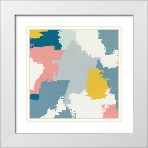 Happy II White Modern Wood Framed Art Print with Double Matting by Hershey, Moira