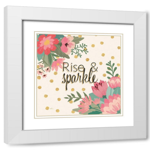 Gorgeous IV Pink White Modern Wood Framed Art Print with Double Matting by Penner, Janelle