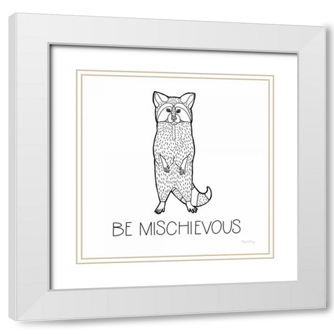 Color the Forest II Be Mischievous White Modern Wood Framed Art Print with Double Matting by DeNeige, Elyse