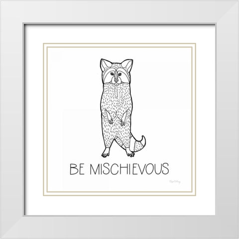 Color the Forest II Be Mischievous White Modern Wood Framed Art Print with Double Matting by DeNeige, Elyse