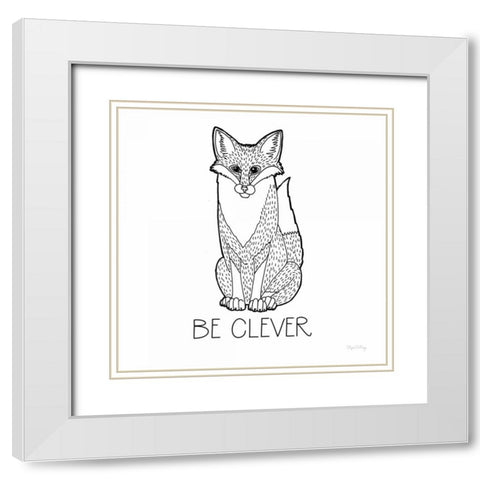Color the Forest IV Be Clever White Modern Wood Framed Art Print with Double Matting by DeNeige, Elyse