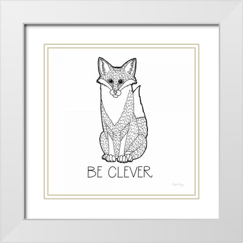 Color the Forest IV Be Clever White Modern Wood Framed Art Print with Double Matting by DeNeige, Elyse