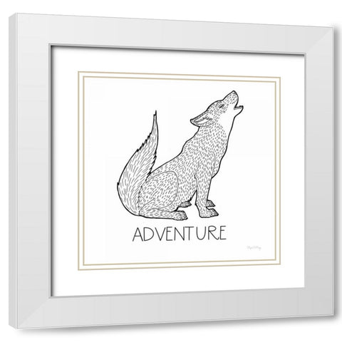 Color the Forest VI Adventure White Modern Wood Framed Art Print with Double Matting by DeNeige, Elyse