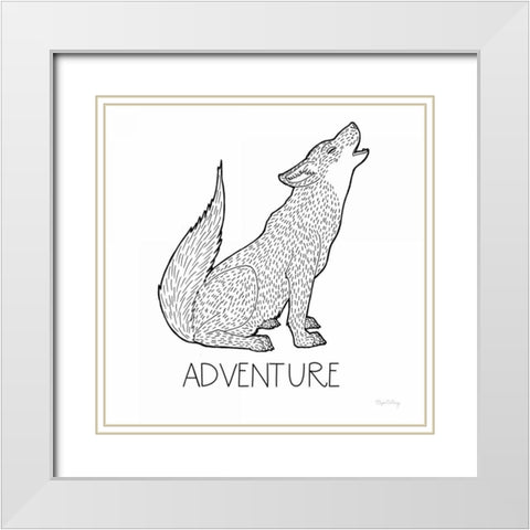 Color the Forest VI Adventure White Modern Wood Framed Art Print with Double Matting by DeNeige, Elyse