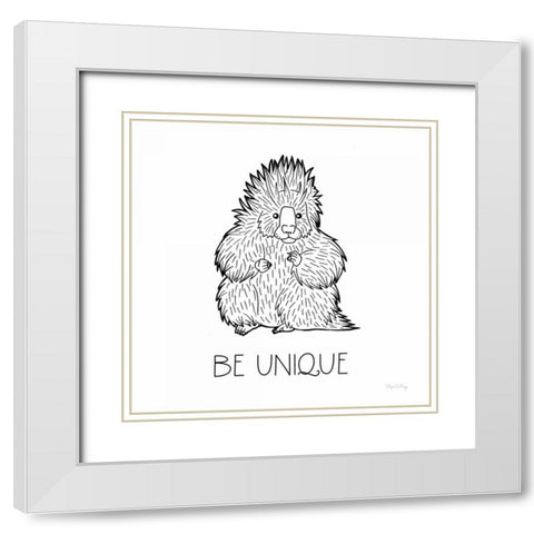 Color the Forest IX Be Unique White Modern Wood Framed Art Print with Double Matting by DeNeige, Elyse