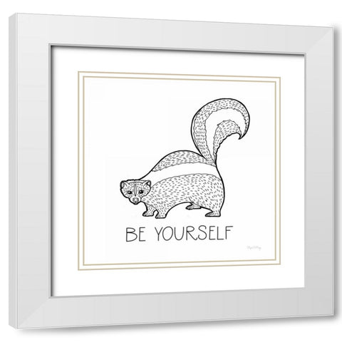 Color the Forest X Be Yourself White Modern Wood Framed Art Print with Double Matting by DeNeige, Elyse