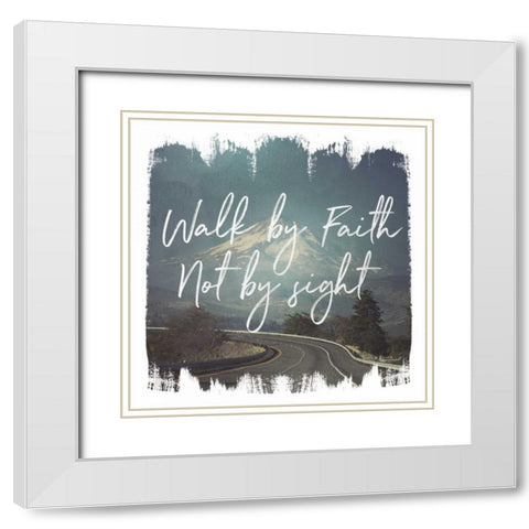 Wild Wishes III Walk by Faith White Modern Wood Framed Art Print with Double Matting by Marshall, Laura