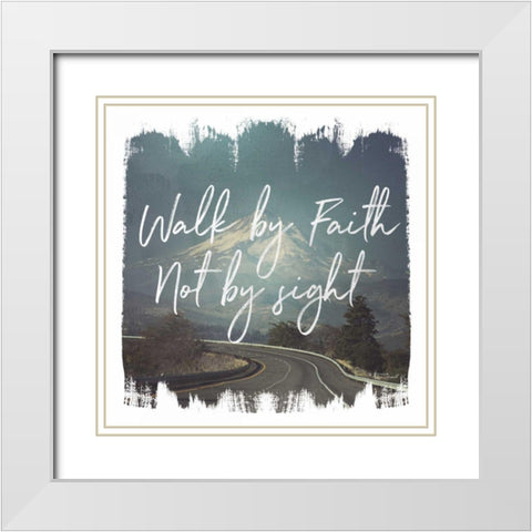 Wild Wishes III Walk by Faith White Modern Wood Framed Art Print with Double Matting by Marshall, Laura