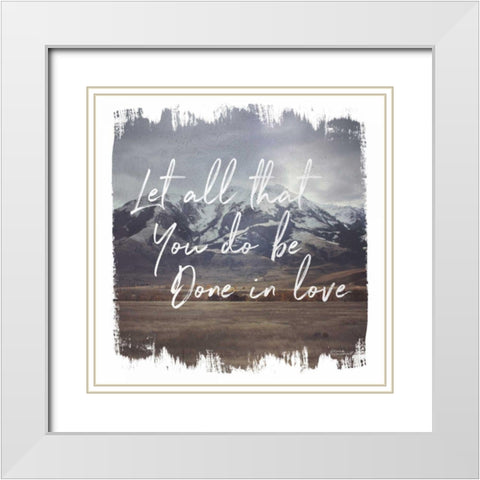 Wild Wishes IV Done in Love White Modern Wood Framed Art Print with Double Matting by Marshall, Laura