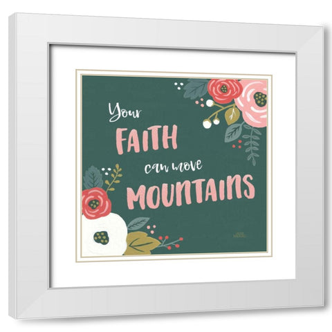 Wildflower Daydreams V Move Mountains White Modern Wood Framed Art Print with Double Matting by Marshall, Laura