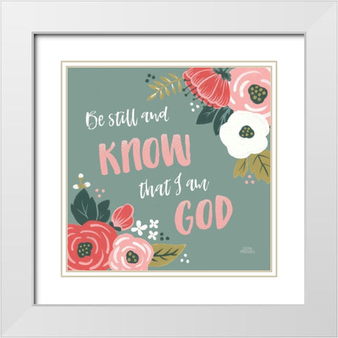 Wildflower Daydreams VIII Be Still White Modern Wood Framed Art Print with Double Matting by Marshall, Laura