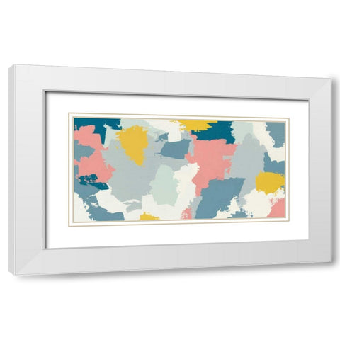 Happy III White Modern Wood Framed Art Print with Double Matting by Hershey, Moira