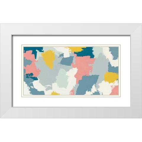 Happy III White Modern Wood Framed Art Print with Double Matting by Hershey, Moira