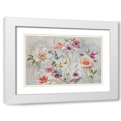 Antique Garden I White Modern Wood Framed Art Print with Double Matting by Audit, Lisa