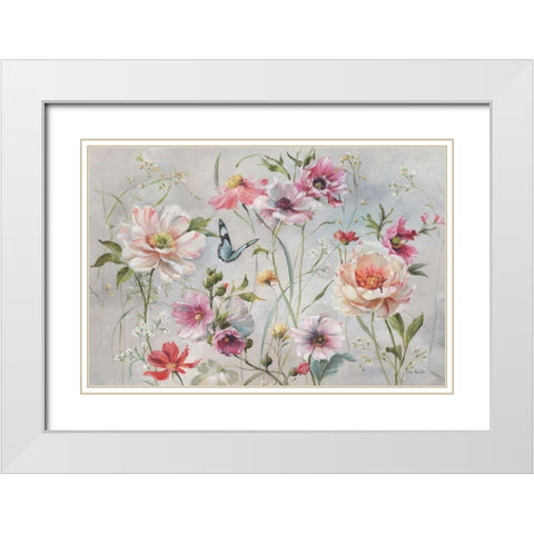 Antique Garden I White Modern Wood Framed Art Print with Double Matting by Audit, Lisa