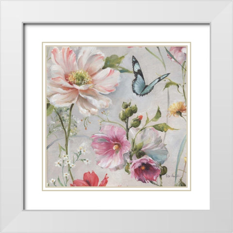 Antique Garden II White Modern Wood Framed Art Print with Double Matting by Audit, Lisa