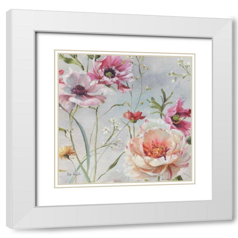 Antique Garden III White Modern Wood Framed Art Print with Double Matting by Audit, Lisa