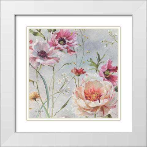 Antique Garden III White Modern Wood Framed Art Print with Double Matting by Audit, Lisa