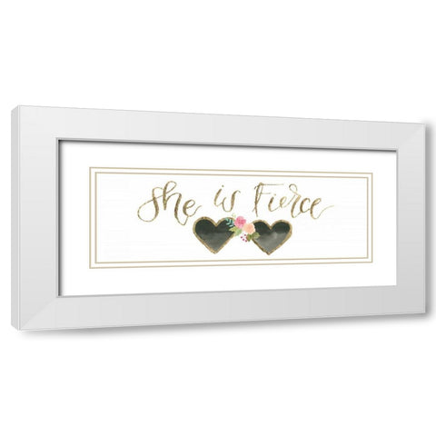 Girl Power VI v2 White Modern Wood Framed Art Print with Double Matting by Jackson, Jenaya