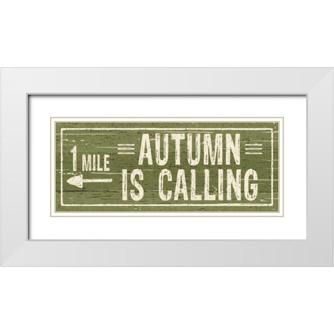 Harvest Signs IV White Modern Wood Framed Art Print with Double Matting by Pela Studio