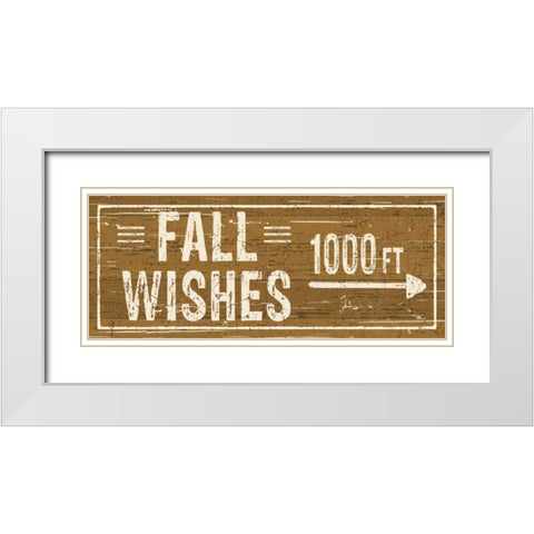 Harvest Signs V White Modern Wood Framed Art Print with Double Matting by Pela Studio