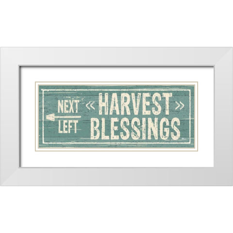 Harvest Signs VI White Modern Wood Framed Art Print with Double Matting by Pela Studio