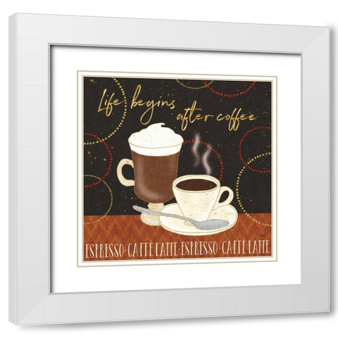 Fresh Coffee II White Modern Wood Framed Art Print with Double Matting by Audit, Lisa