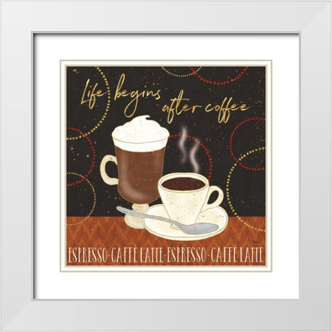 Fresh Coffee II White Modern Wood Framed Art Print with Double Matting by Audit, Lisa