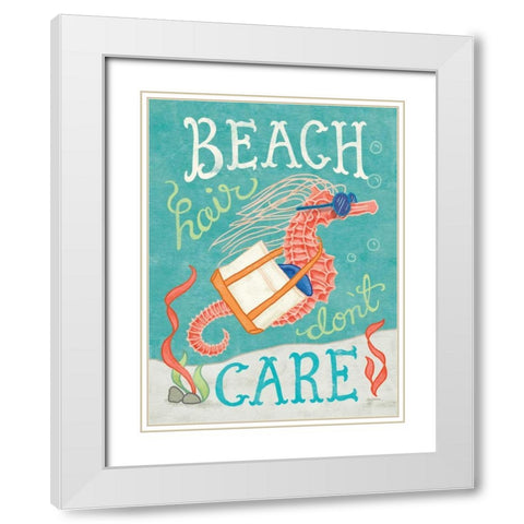 Ocean Friends I White Modern Wood Framed Art Print with Double Matting by Urban, Mary