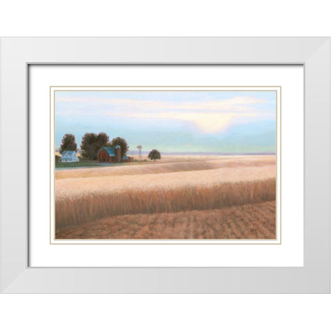Family Farm No Couple White Modern Wood Framed Art Print with Double Matting by Wiens, James