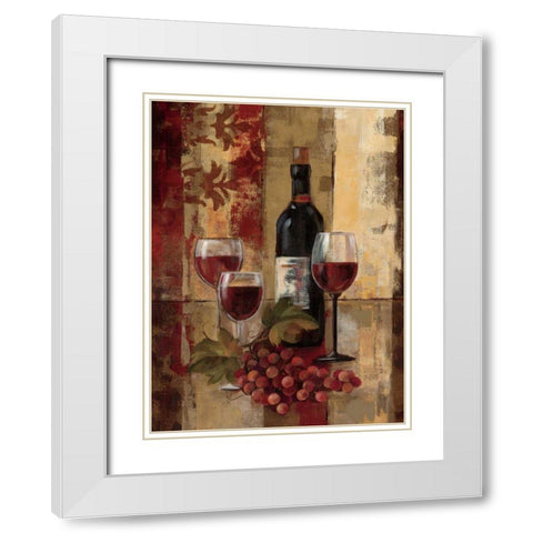 Graffiti and Wine II White Modern Wood Framed Art Print with Double Matting by Vassileva, Silvia