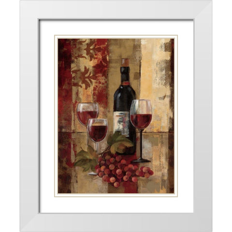Graffiti and Wine II White Modern Wood Framed Art Print with Double Matting by Vassileva, Silvia