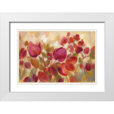 Magenta Tropical White Modern Wood Framed Art Print with Double Matting by Vassileva, Silvia