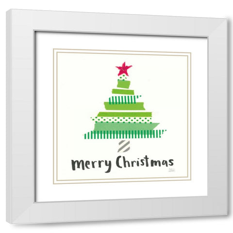 Joyful Season I White Modern Wood Framed Art Print with Double Matting by Averinos, Melissa